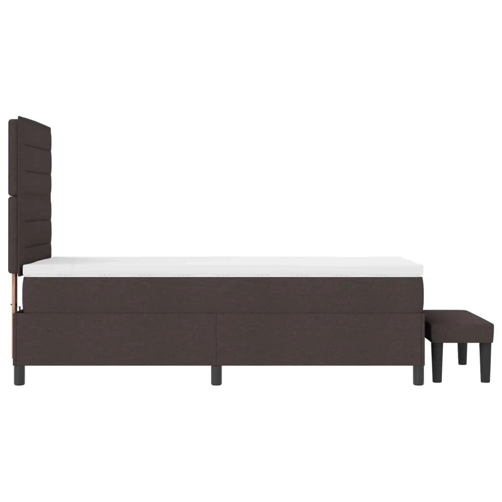 Letto a molle con testiera Marrone Scuro 80 x 200 cm Tessuto 3343949