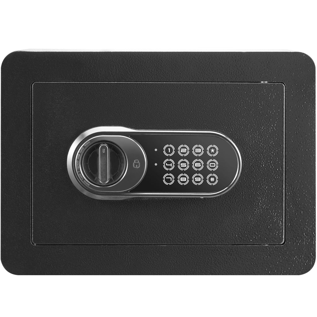 Cassaforte Digitale 14L Modello SS-01 con Chiavi e Codice Cassetta di Sicurezza in Acciaio Nero per Casa e Ufficio