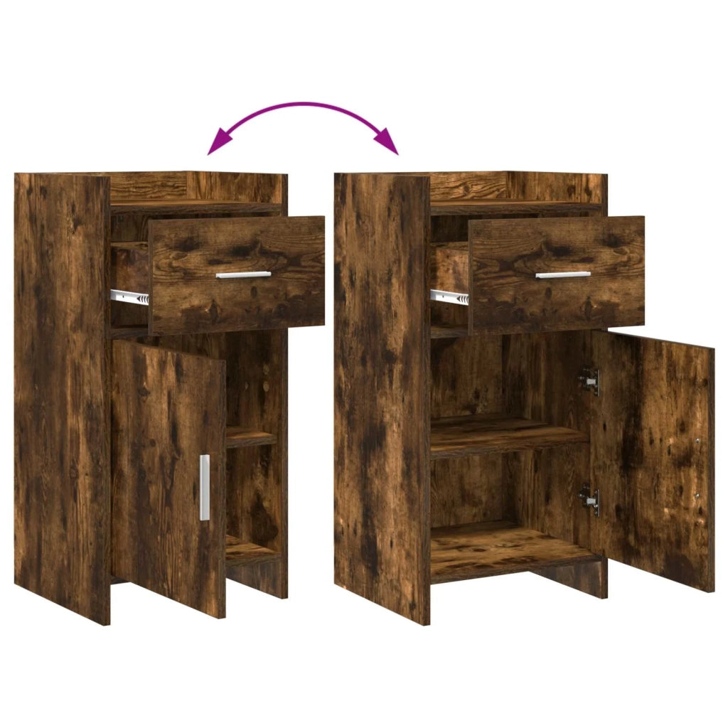 Credenza Rovere Fumo 40 x 36 x 80 cm Legno ingegnerizzato 8011087