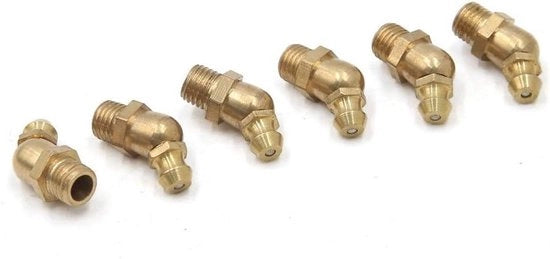 Kit di applicazione per lubrificanti a cono M8 x 1 mm - 6 pezzi - Applicatore a cono 45 gradi - Applicatore a cono per lubrificanti - Auto