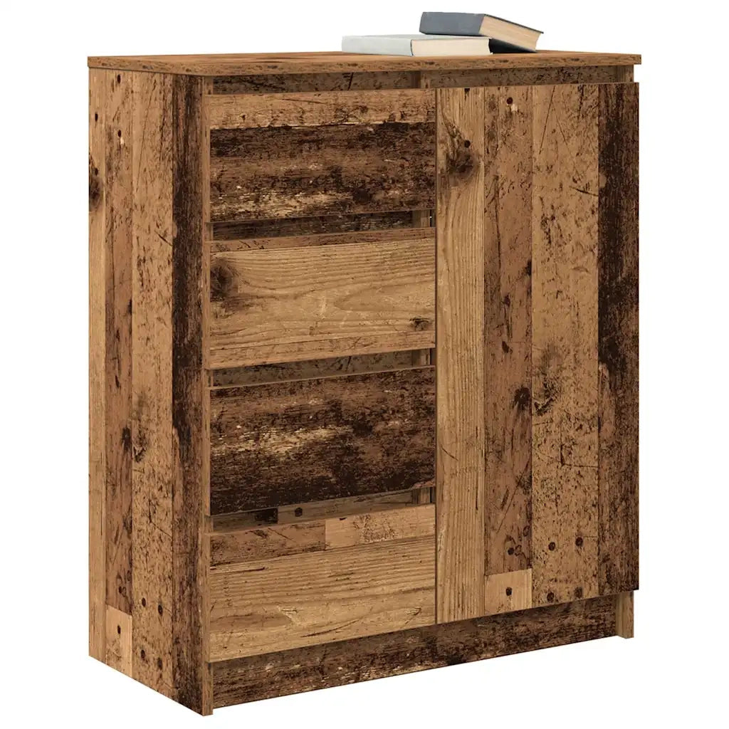 Credenza con Cassetti Legno Antico 71x35x84 cm in Truciolato