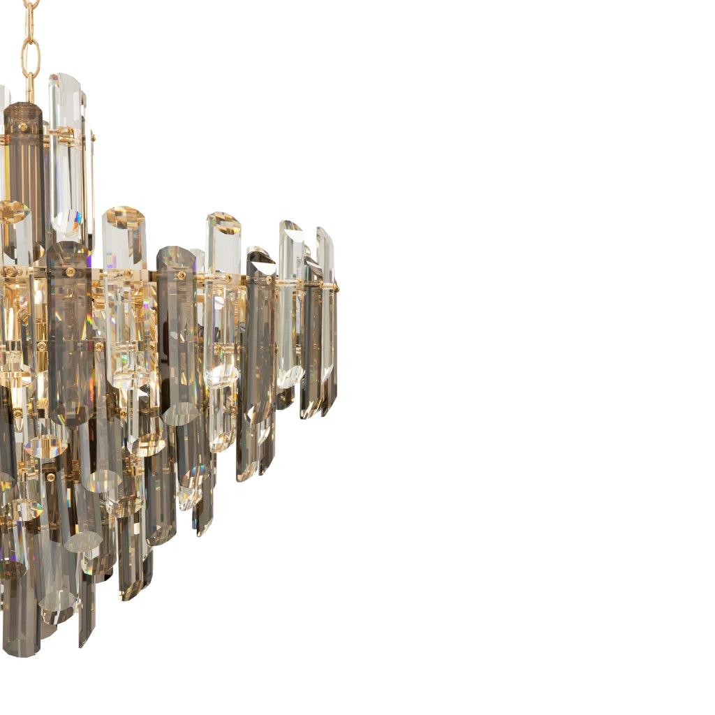 Maytoni Lampadario contemporaneo Flare 8 luci E14 oro metallo vetro
