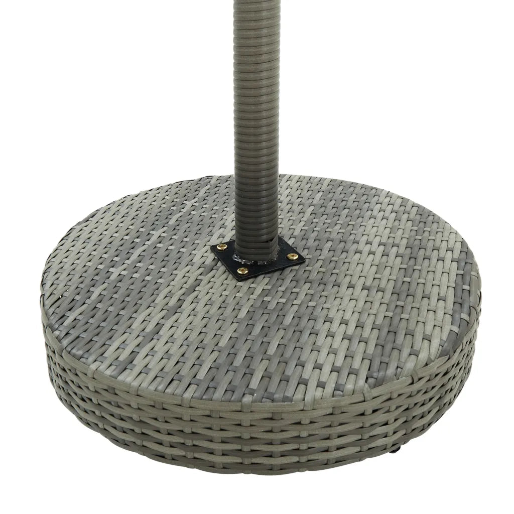 Set Bar da Giardino 3 pz in Polyrattan Grigio cod mxl 35786