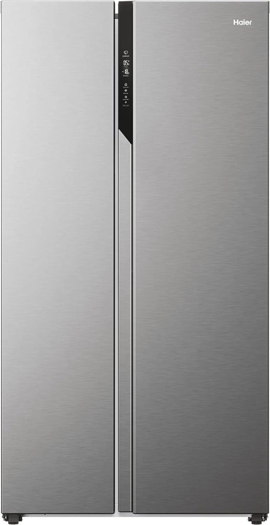 Haier HSR5918DNMP Serie 5 Frigorifero Side-by-Side 528 L Altezza 1775 cm Classe Energetica D Total No Frost Display Touch e Funzione Super Cooling Colore Platinum Inox