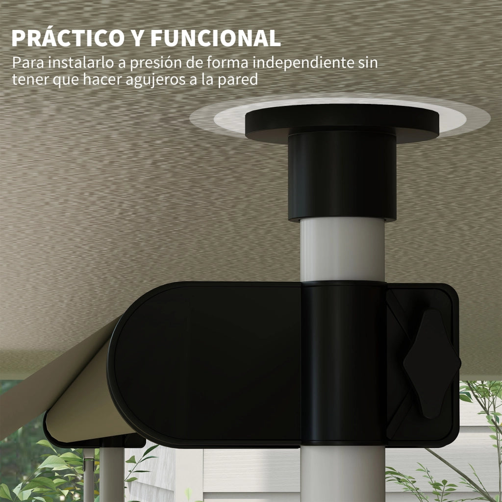 Toldo Retrattile Manuale 300x150 cm ¨C zephmum ¨C Beige per Terrazzo