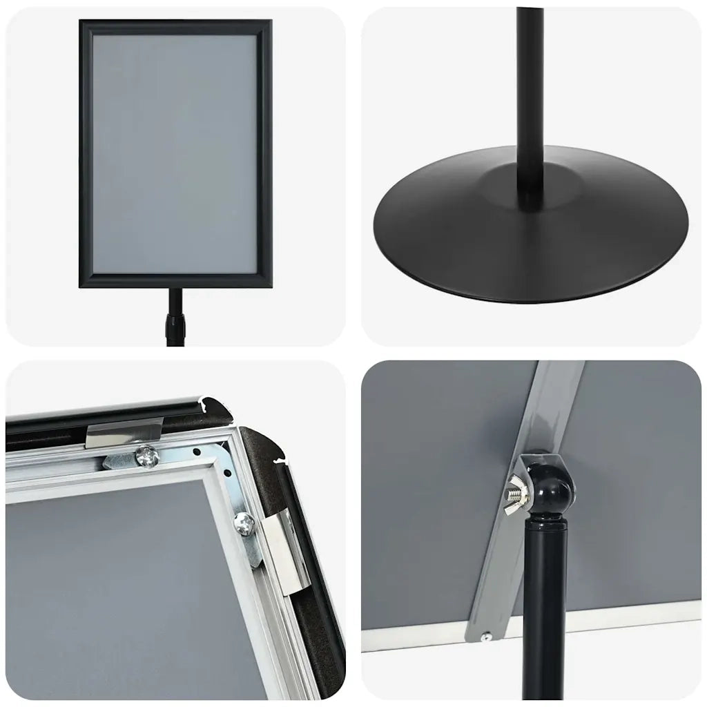Supporto Poster a Piedistallo Argento a3 PVC e Acciaio CFW7185456