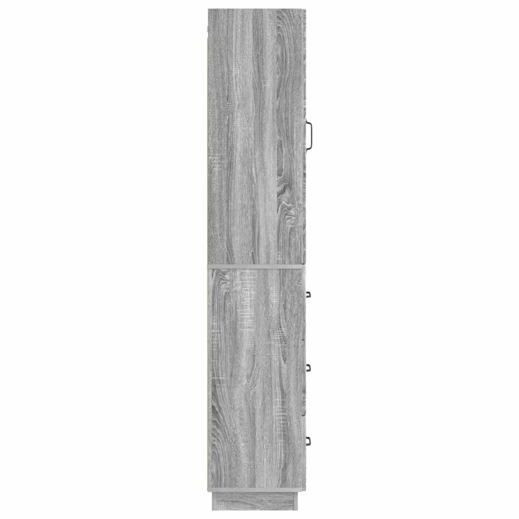 Set di armadi 2 pcs Sonoma grigio 33 x 34,5 x 87 cm