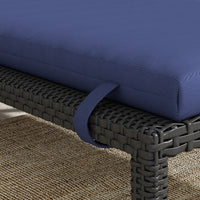 Cuscino per Sdraio e Lettino Prendisole  con Lacci di Fissaggio  in Tessuto Blu Scuro