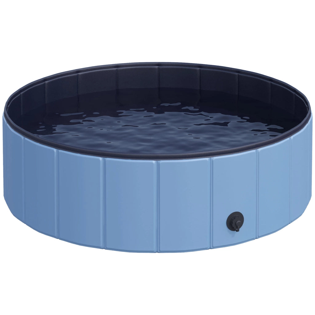 Piscina per Cani Pieghevole ¨C zephmum ¨C Blu 100x30cm plastica