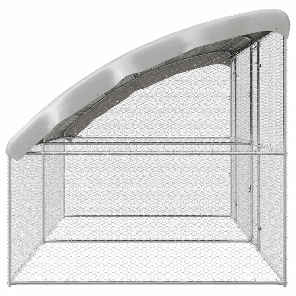 Gabbia per polli 2 pcs Argento 400 x 200 x 198,5 cm