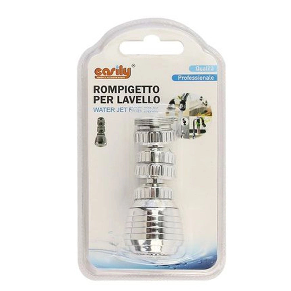Trade Shop - Rompigetto Rubinetto Per Lavello Cucina Aeratore Cromato 8cm Filtro Snodato 87160 -
