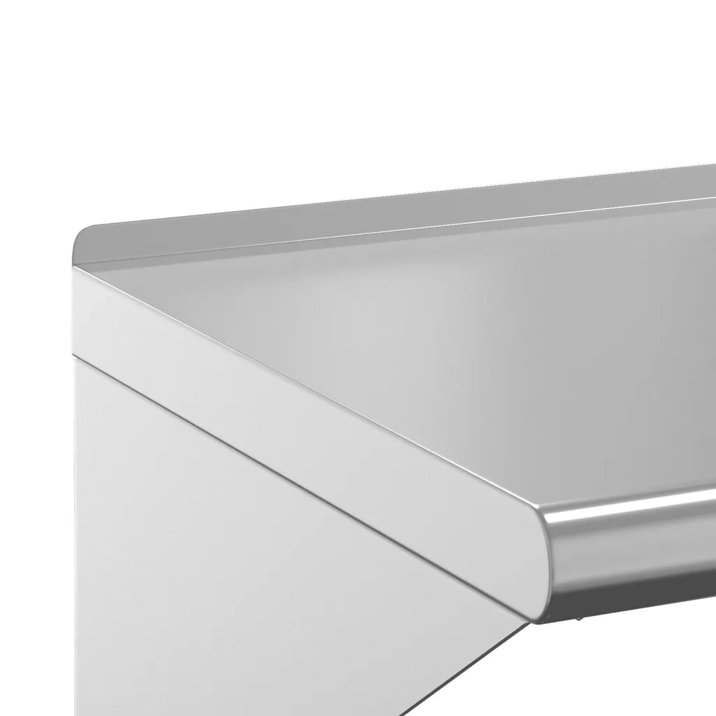 vidaXL Mensola a Muro 50x30x31 cm Argento in Acciaio Inossidabile