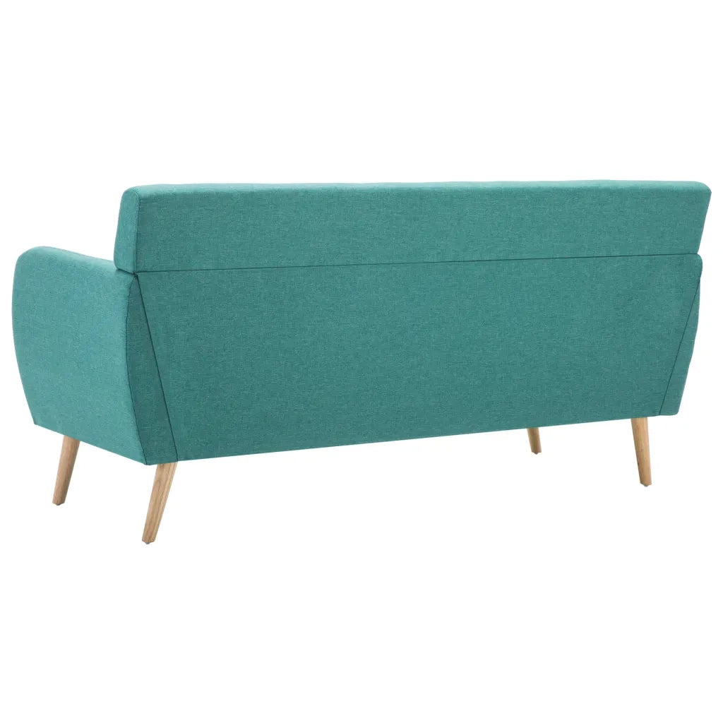 Divano a 3 Posti Rivestito in Tessuto 172x70x82 cm Verde 247128