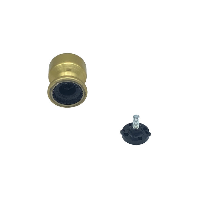 Pomolo fisso per porta SAGUATTI 175/50BB in alluminio oro lucido