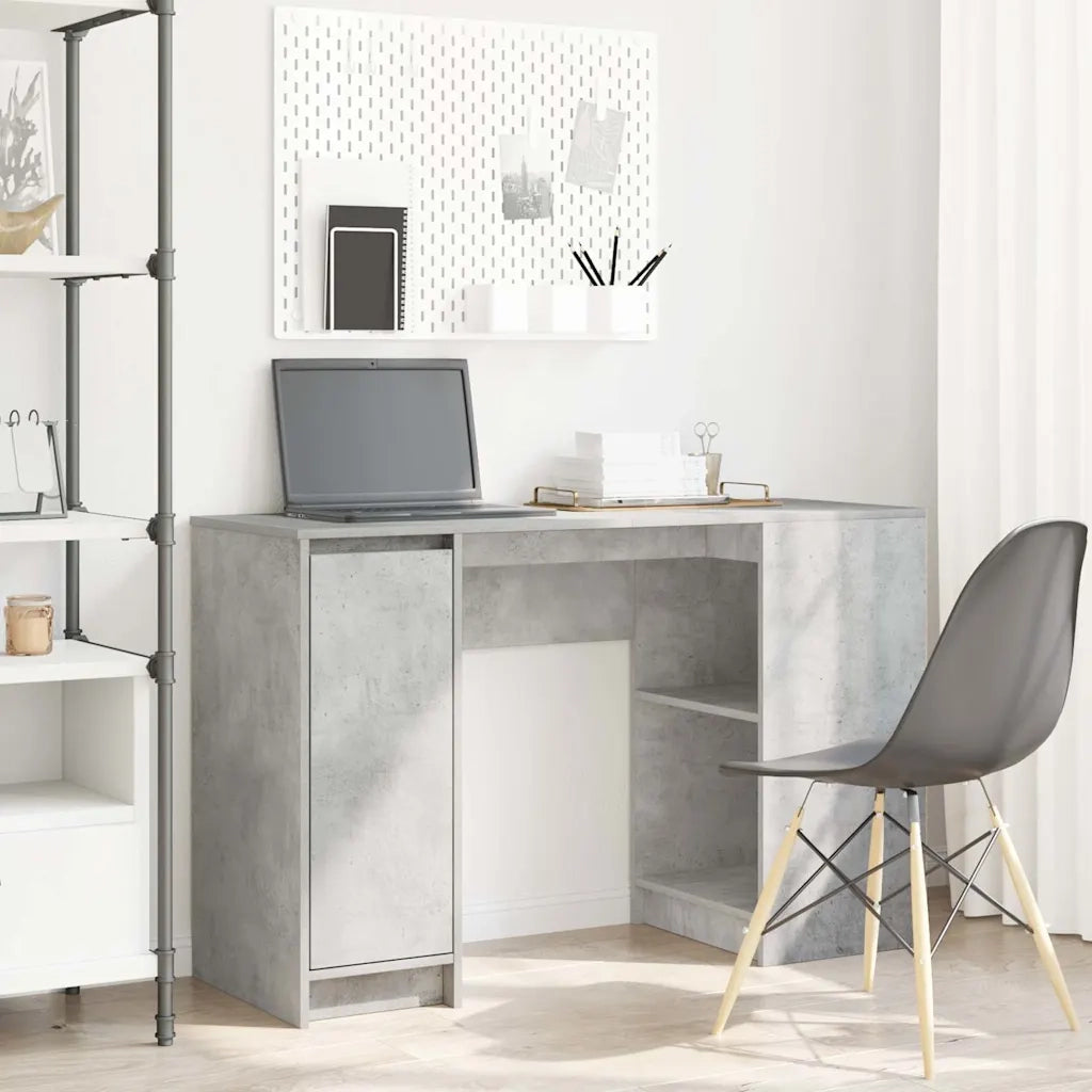 Scrivania Grigio Cemento 120x42x76 cm in Legno Multistrato