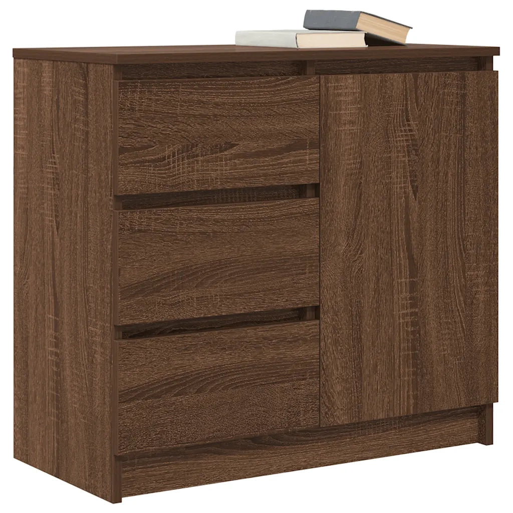 Credenza con Cassetto Rovere Marrone 71x35x65 cm in Truciolato 861577