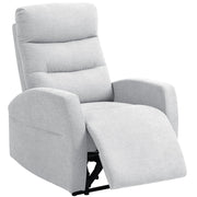 Poltrona Relax Massaggiante Reclinabile con Poggiapiedi ¨C zephmum ¨C Grigio Chiaro