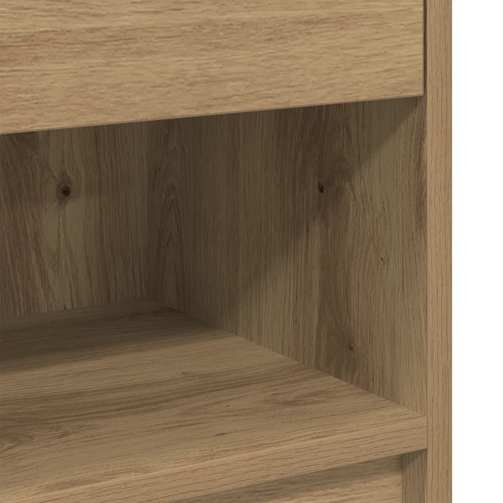 Comodino con Cassetto Rovere Artigianale 39x28x41 cm