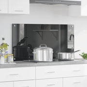 Schienale Cucina Grigio Scuro 100x50x0,6 cm Vetro Temperato