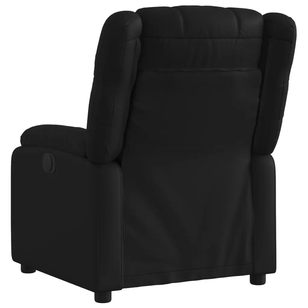 Divano Sedia-Poltrona Reclinabile Elettrica Nera in Similpelle 970564