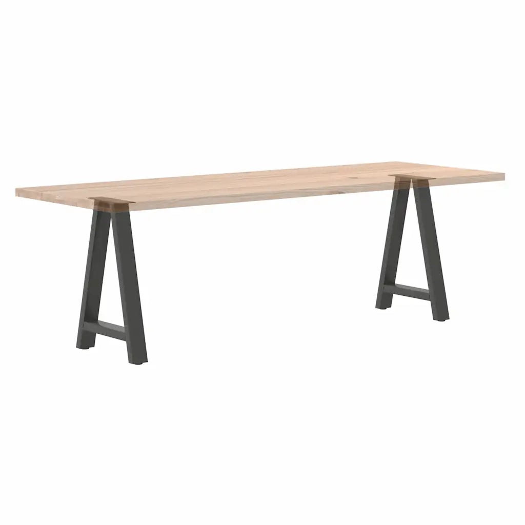 Gambe per tavolo da pranzo a forma di A 2 pz Antracite 60x(72-73) cm Acciaio