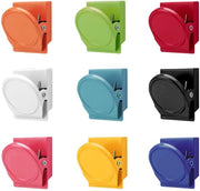 Set di magneti per frigorifero, 9 pezzi forti, magneti per lavagna bianca, clip magnetiche colorate, resistenti alle graffette per bambini e adulti