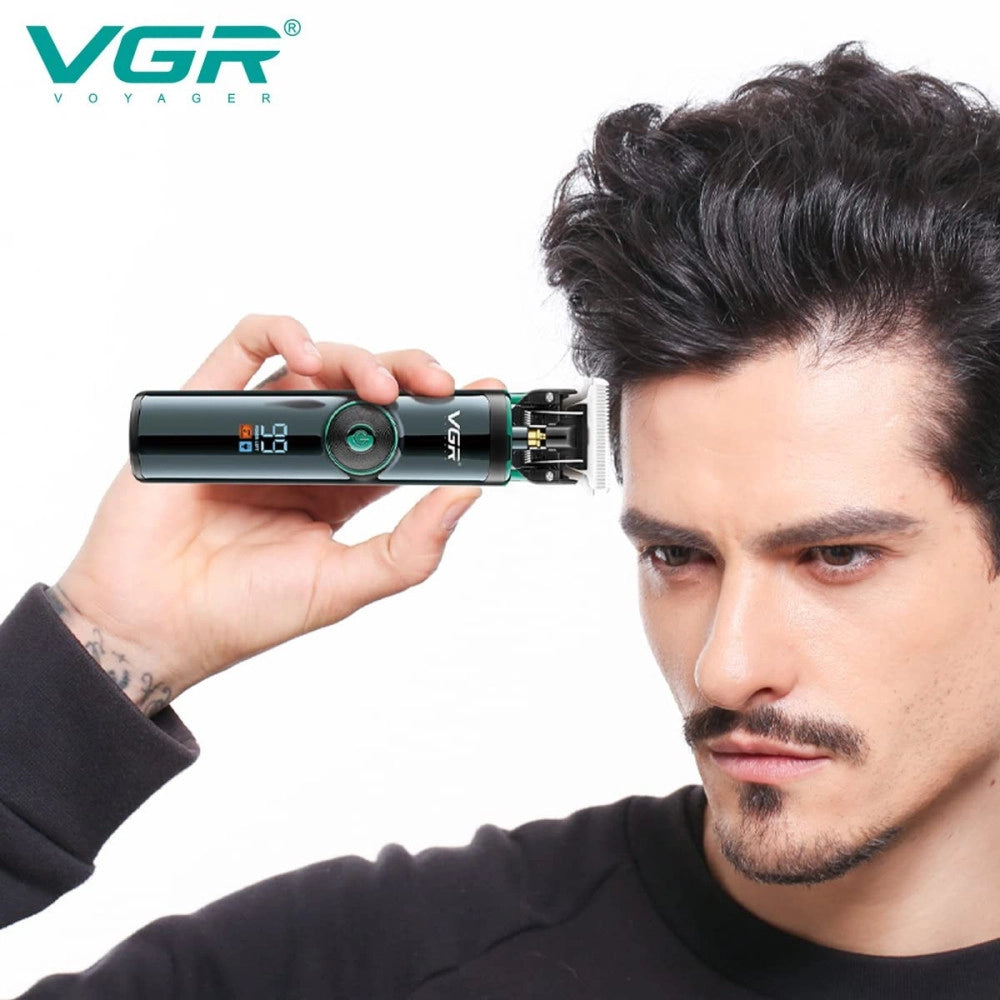 Trade Shop - Tagliacapelli Professionale Barba Trimmer Ricarica Rapida Con Pettini Guida V671 -