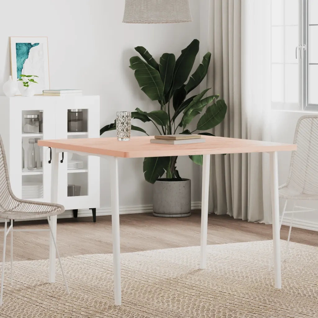 Piano per Tavolo 90x90x2,5 cm Quadrato Legno Massello di Faggio 355959