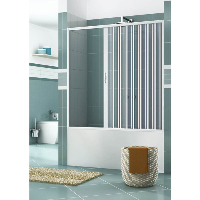 Sopravasca 150 cm 1 Anta a Soffietto in PVC H150 Caldoni Stjerne Bianco