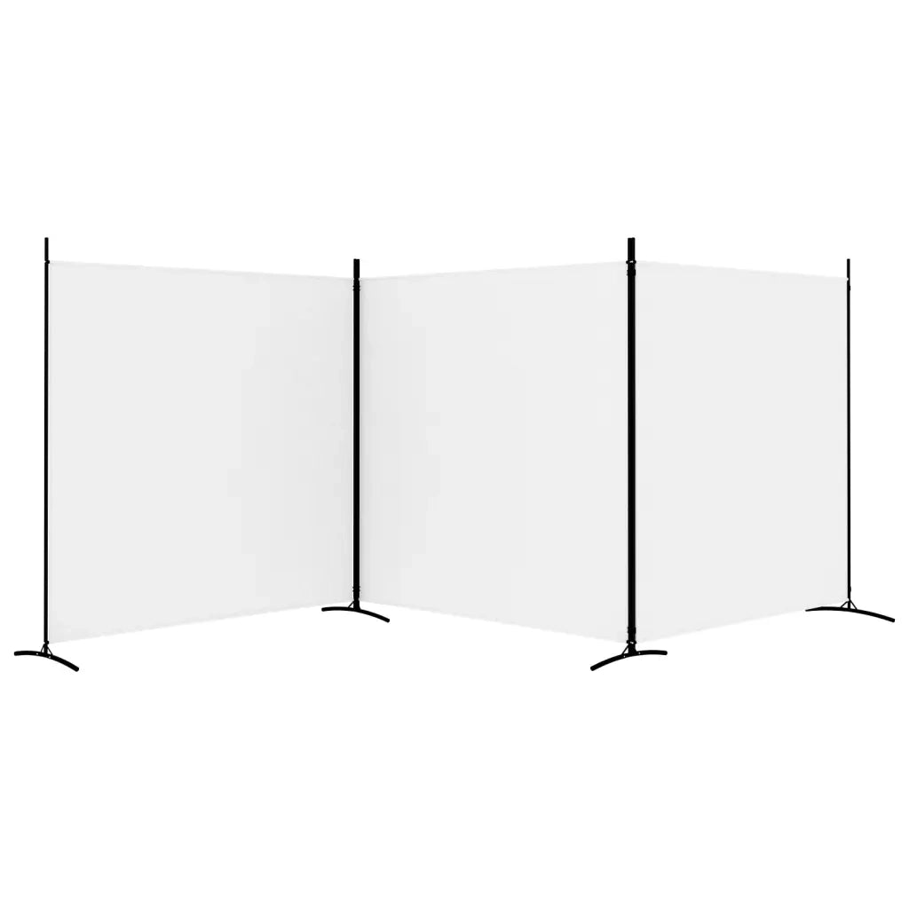 Divisorio a 3 Pannelli bianco 525x180 cm in Tessuto 350278