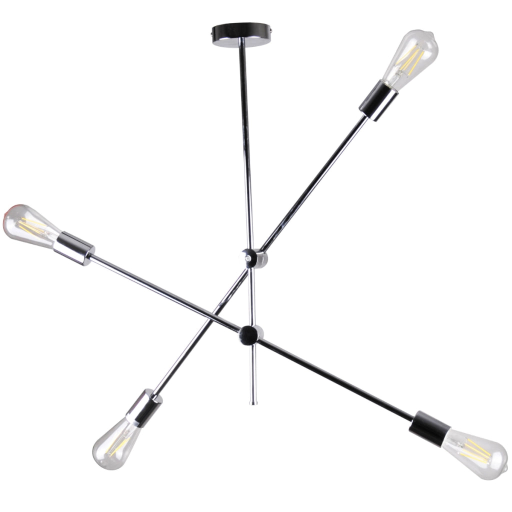 Lampada a sospensione MORA cromata 4xE27 Ø75cm Polux