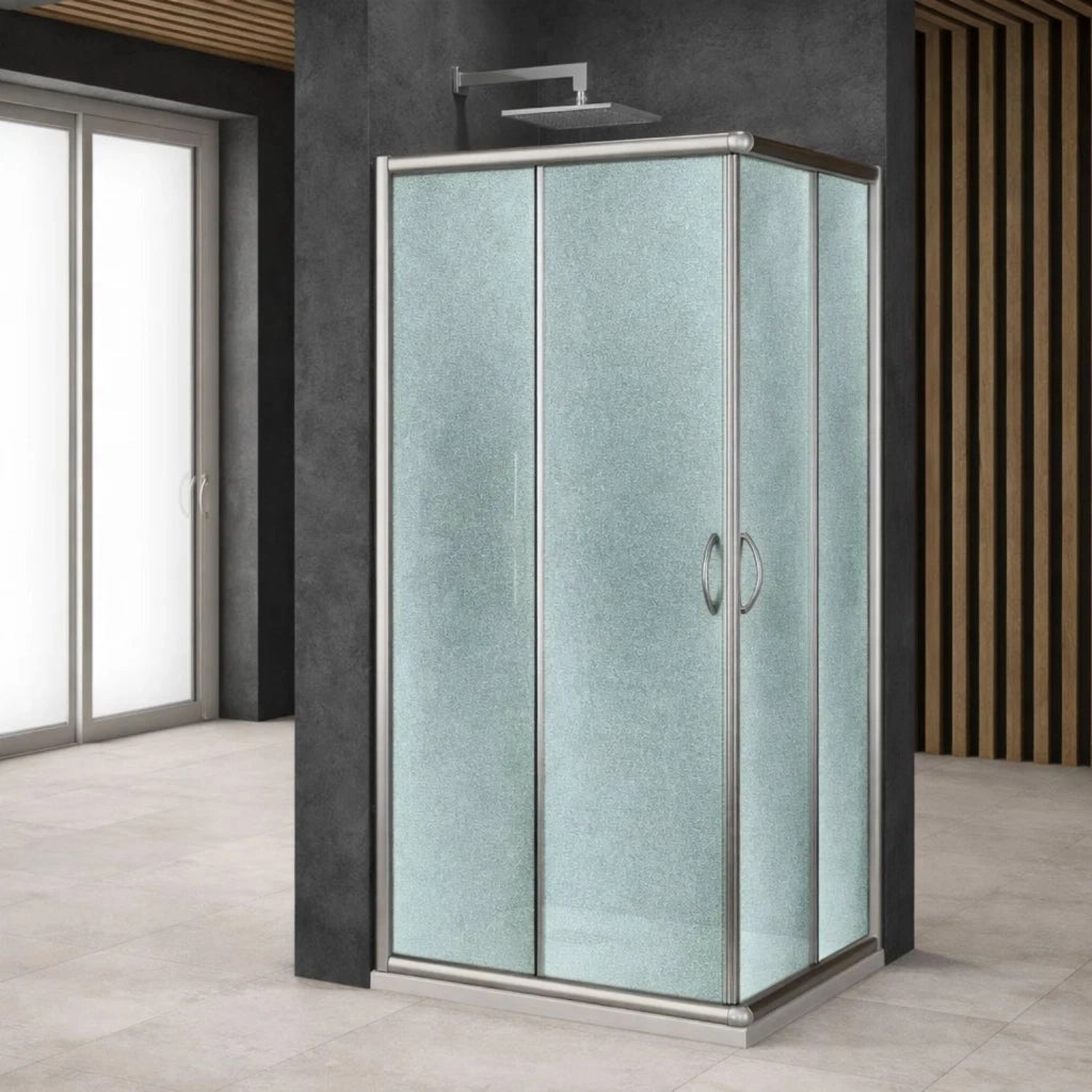 Cabina doccia angolare in cristallo temprato 6 mm *** misure 67-70x67-70xh190 cm, confezione 1