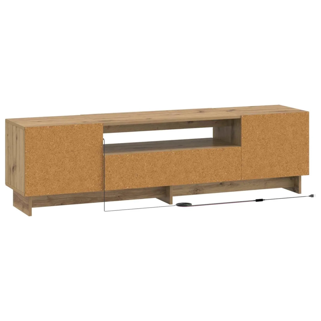 Mobile TV LED Rovere Artigianale Legno ingegnerizzato 896034