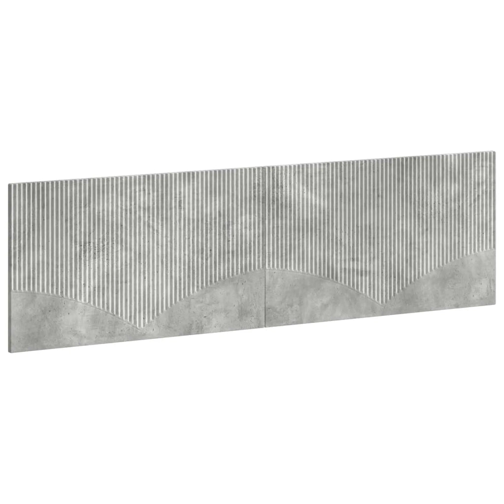 Testiera da Muro HOORN Grigio Cemento Legno ingegnerizzato 897378