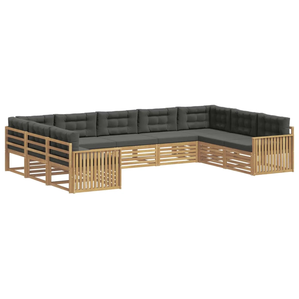 Set di divani da esterno 9 pcs Bianco e Antracite 3391152