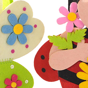 4 Borsine Artificiali con Farfalla/Coccinella Altezza 21 cm