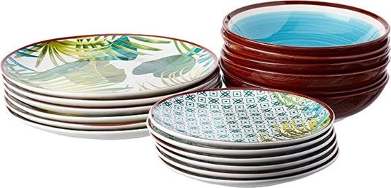 Set di portata - insieme di ciotole per zuppa, grandi ciotole per insalata, ciotola per zuppa profonda, resistente al microonde, lavabile in forno a microonde, lavabile in lavastoviglie