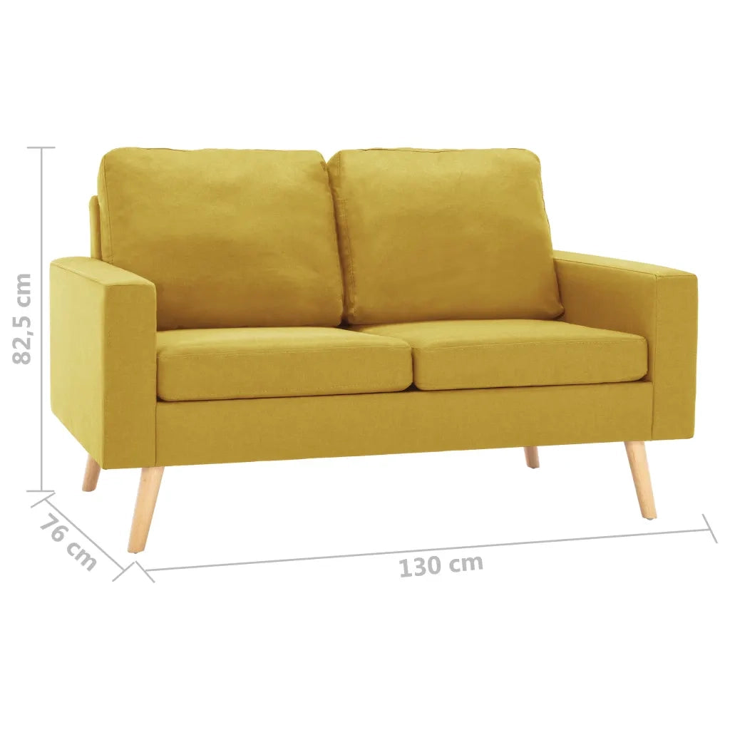 3056620 2 Piece Sofa Set Fabric Yellow (288699+288709) cod mxl 25174