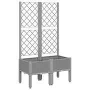 Fioriera | Cassetta per fiori | Vaso da Giardino con Graticcio Grigio Chiaro 80x40x142cm PP