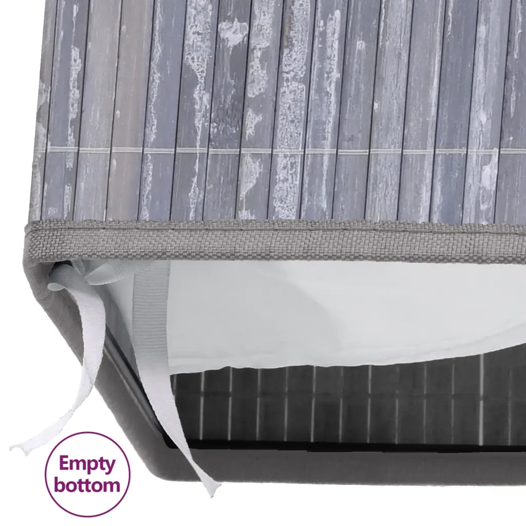 Cesto Portabiancheria in Bamb¨´ a Sezione Singola Grigio CFW9271251