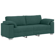 Divano | Divano da soggiorno | Sofa 3-Persone Verde Scuro 220 cm Tessuto