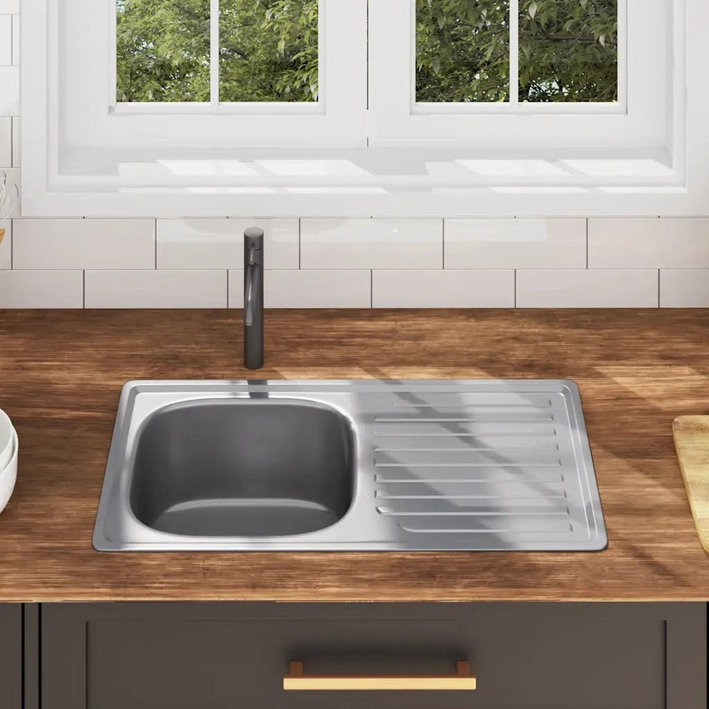 Lavello da Cucina con Filtro e Sifone in Acciaio Inox cod mxl 44480