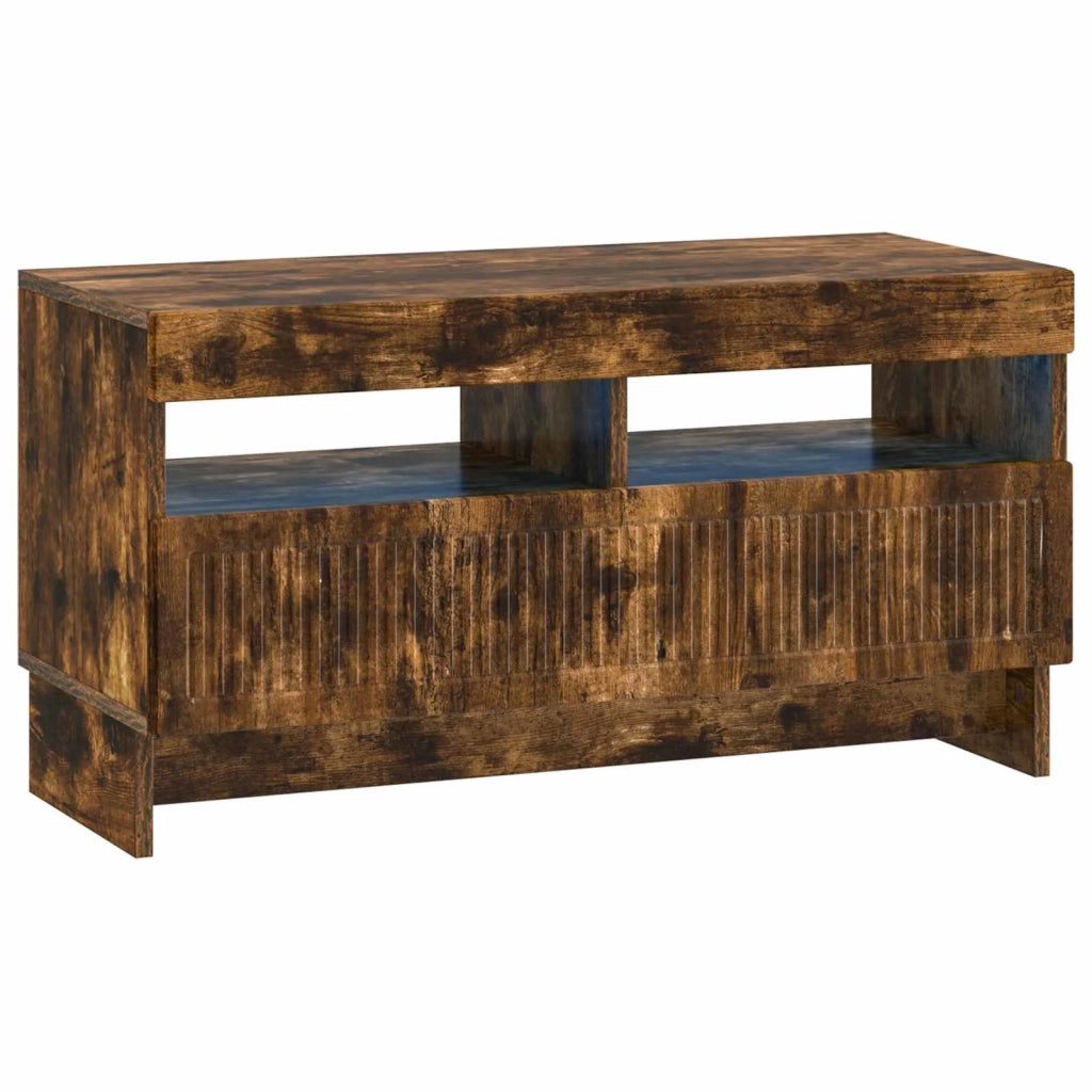 Mobile TV LED a 5 pezzi Rovere Fumo Legno ingegnerizzato 3416422