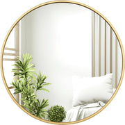 Specchio da Parete, Specchio Trucco,Cornice in Metallo Antiruggine, Decorativo per Bagno con Immagine Nitida, Ideale per Trucco e Arredamento Moderno, Specchio Bagno, Rotondo Nero 71cm