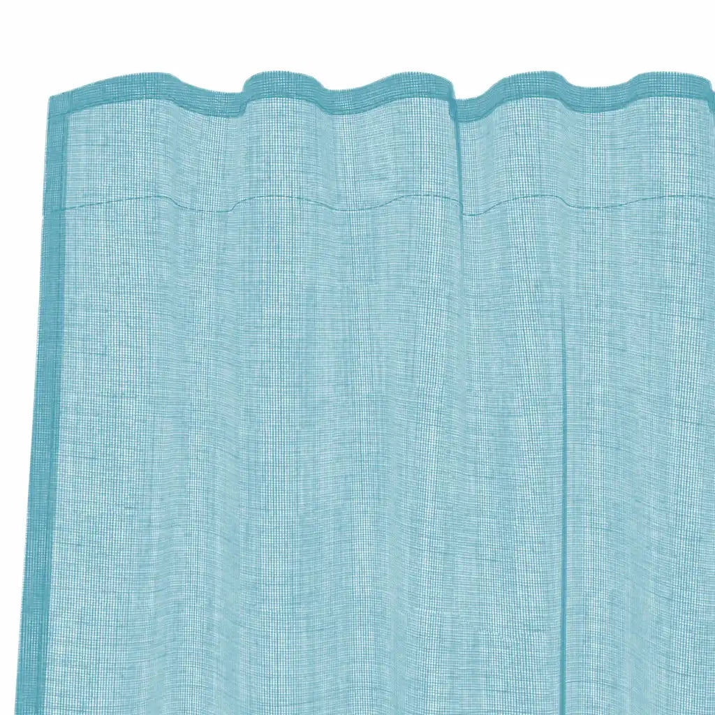 Tende in Voile con Tasche per Aste 2 pz Turchese 4102237