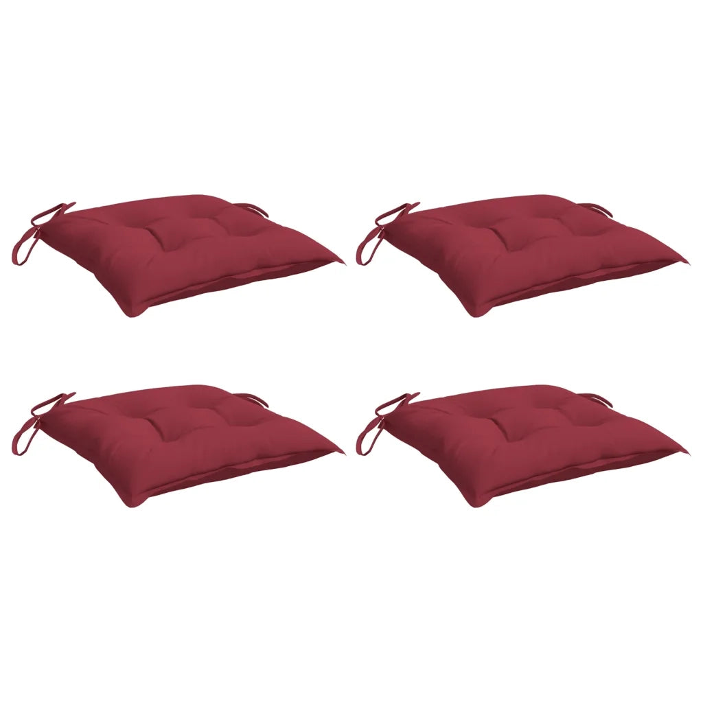 Cuscini per Pallet 4 pz Rosso Vino 50x50x7 cm Tessuto Oxfordcod mxl 116277