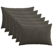 Federa 6 pcs HEERLEN Antracite 50 x 75 cm corduroy 911650