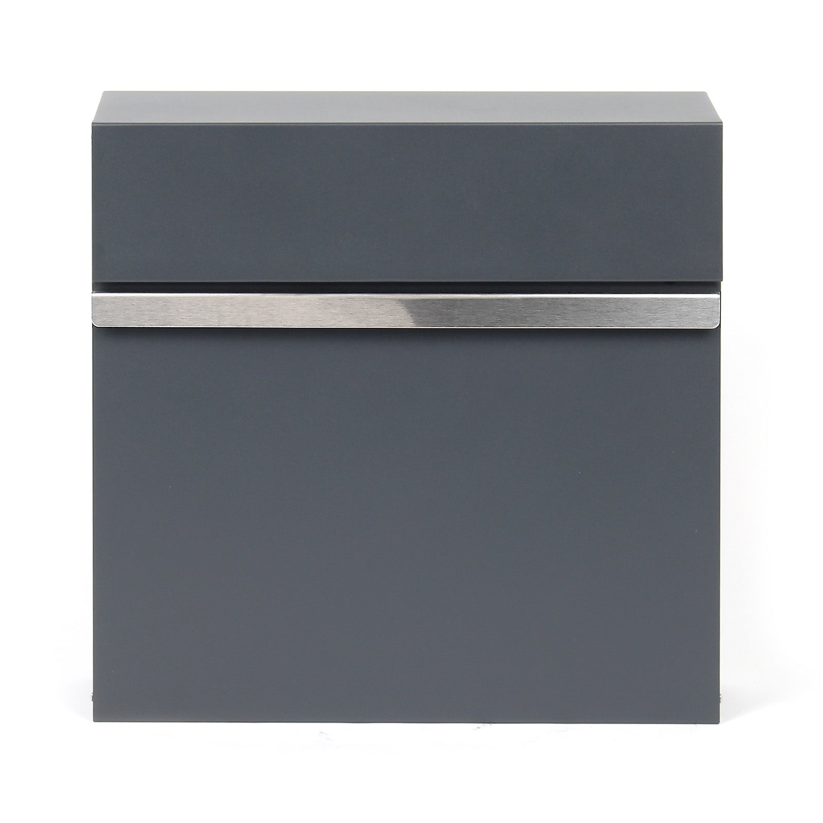 Cassetta postale con vano portagiornale V50 antracite + inox 370 x 105 x 370 mm