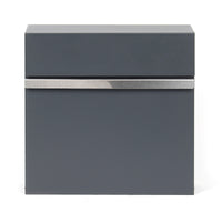 Cassetta postale con vano portagiornale V50 antracite + inox 370 x 105 x 370 mm