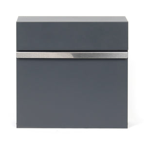 Cassetta postale con vano portagiornale V50 antracite + inox 370 x 105 x 370 mm